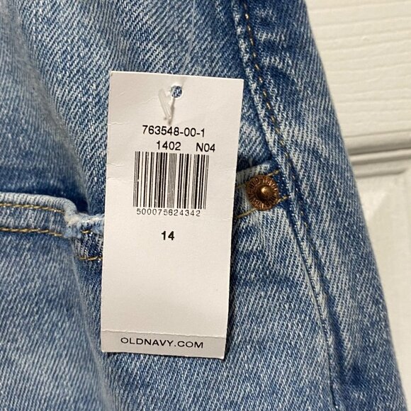 NWT Old Navy Curvy Extra High-Waisted Sky-Hi Button Fly Straight Jeans Size 14 - Picture 6 of 7